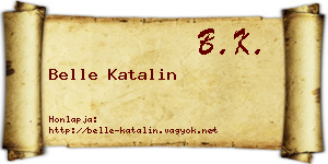 Belle Katalin névjegykártya